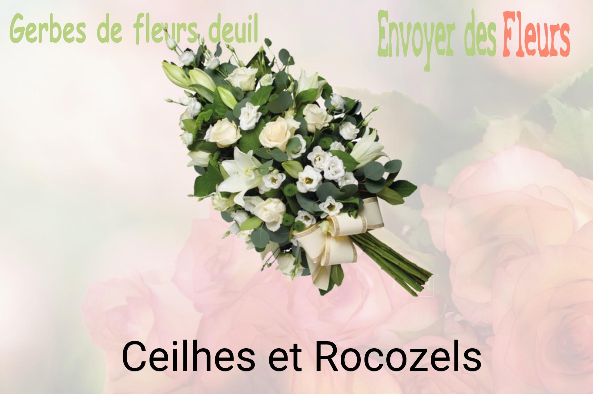 Gerbe de fleurs de deuil livrée à Ceilhes-et-Rocozels